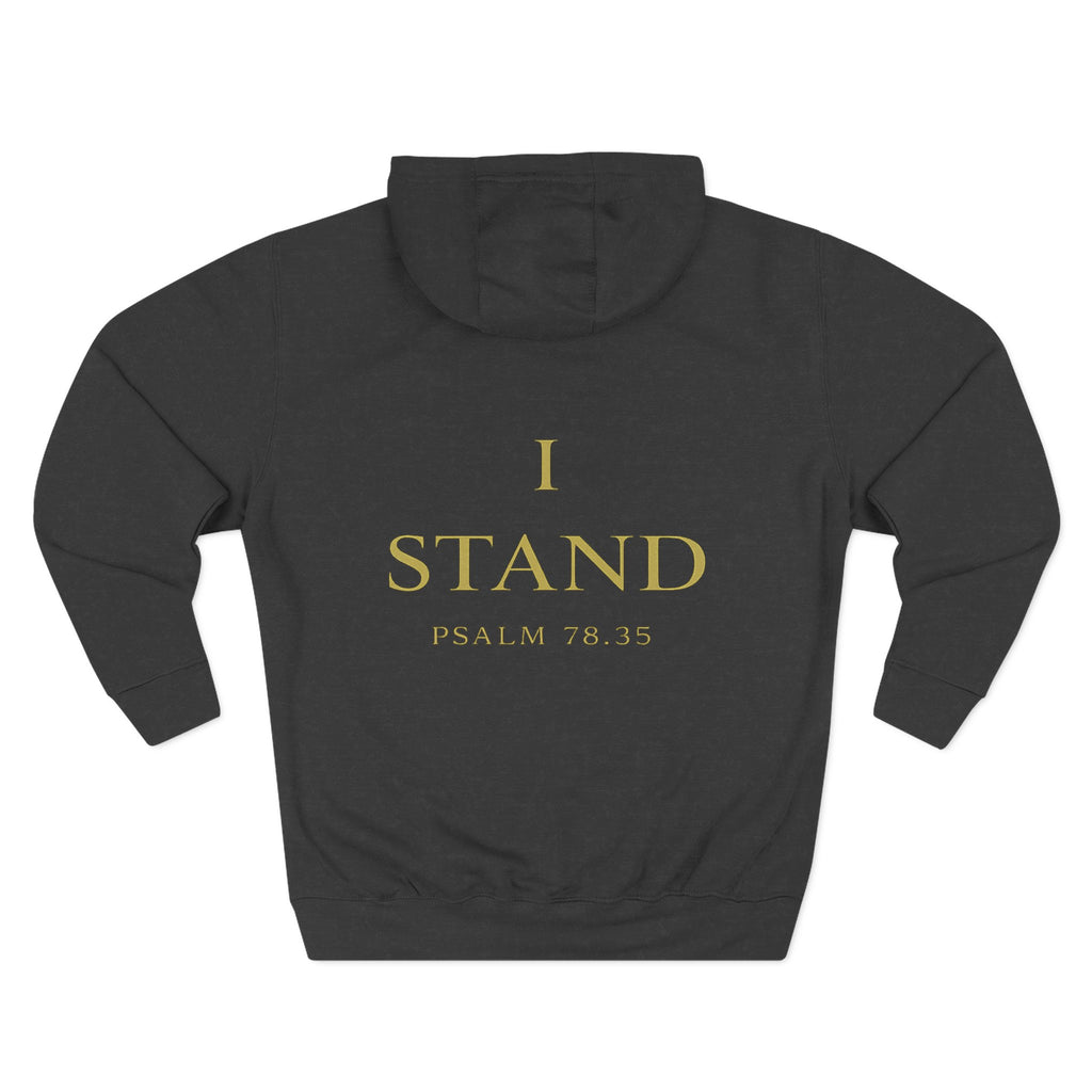 Christian Hoodie — "On Christ the Solid Rock / I Stand" Psalm 78:35 Faith Pullover