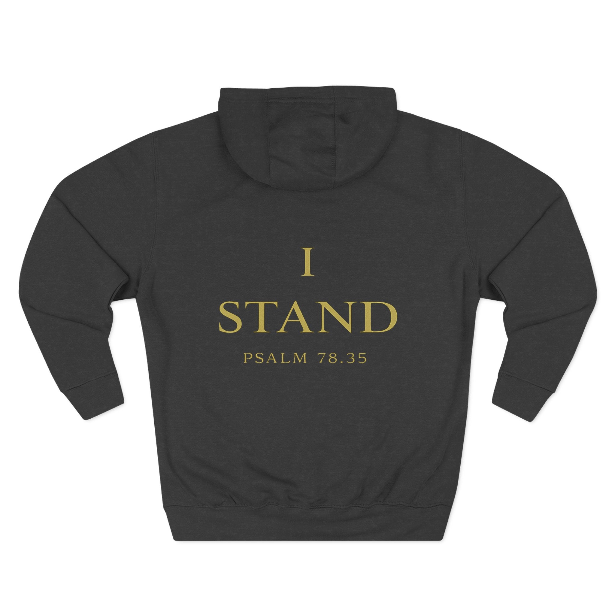Christian Hoodie — "On Christ the Solid Rock / I Stand" Psalm 78:35 Faith Pullover