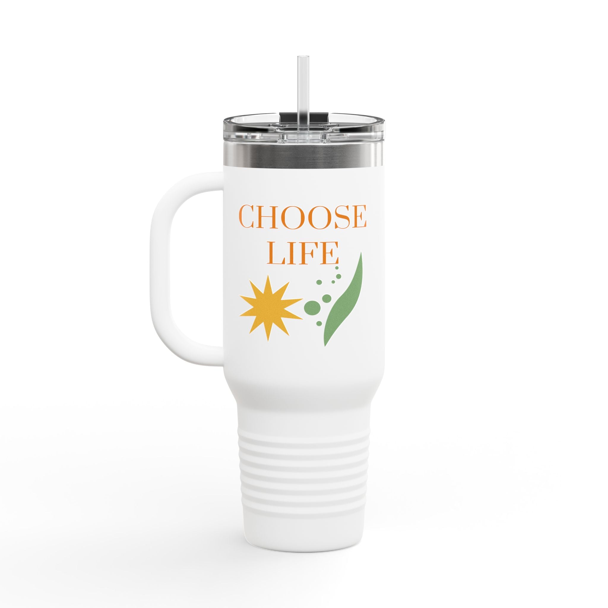 40oz Insulated Travel Mug — “Choose Life” Inspirational Tumbler