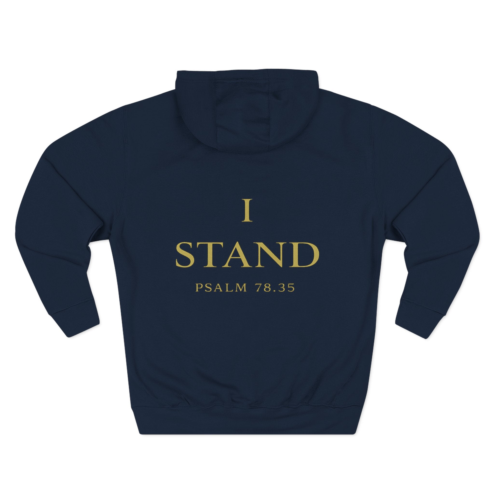 Christian Hoodie — "On Christ the Solid Rock / I Stand" Psalm 78:35 Faith Pullover