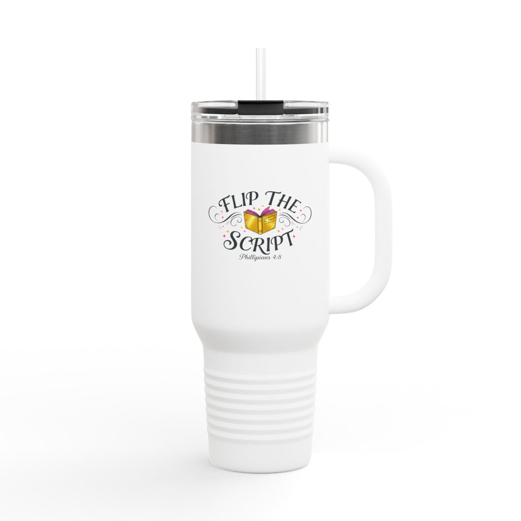 40oz Insulated Travel Mug — “Choose Life” Inspirational Tumbler