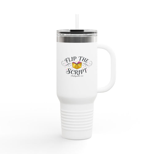 40oz Insulated Travel Mug — “Choose Life” Inspirational Tumbler