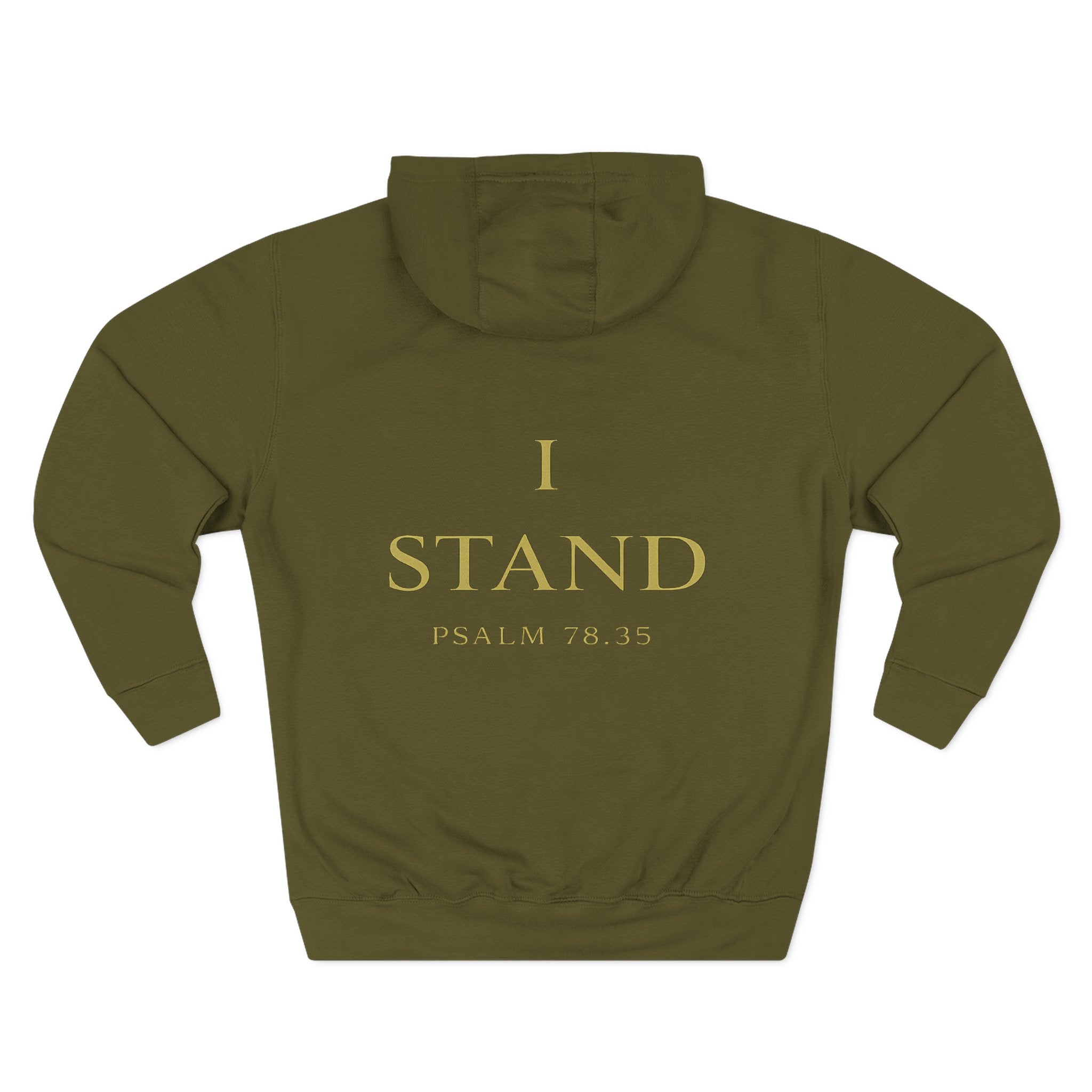 Christian Hoodie — "On Christ the Solid Rock / I Stand" Psalm 78:35 Faith Pullover