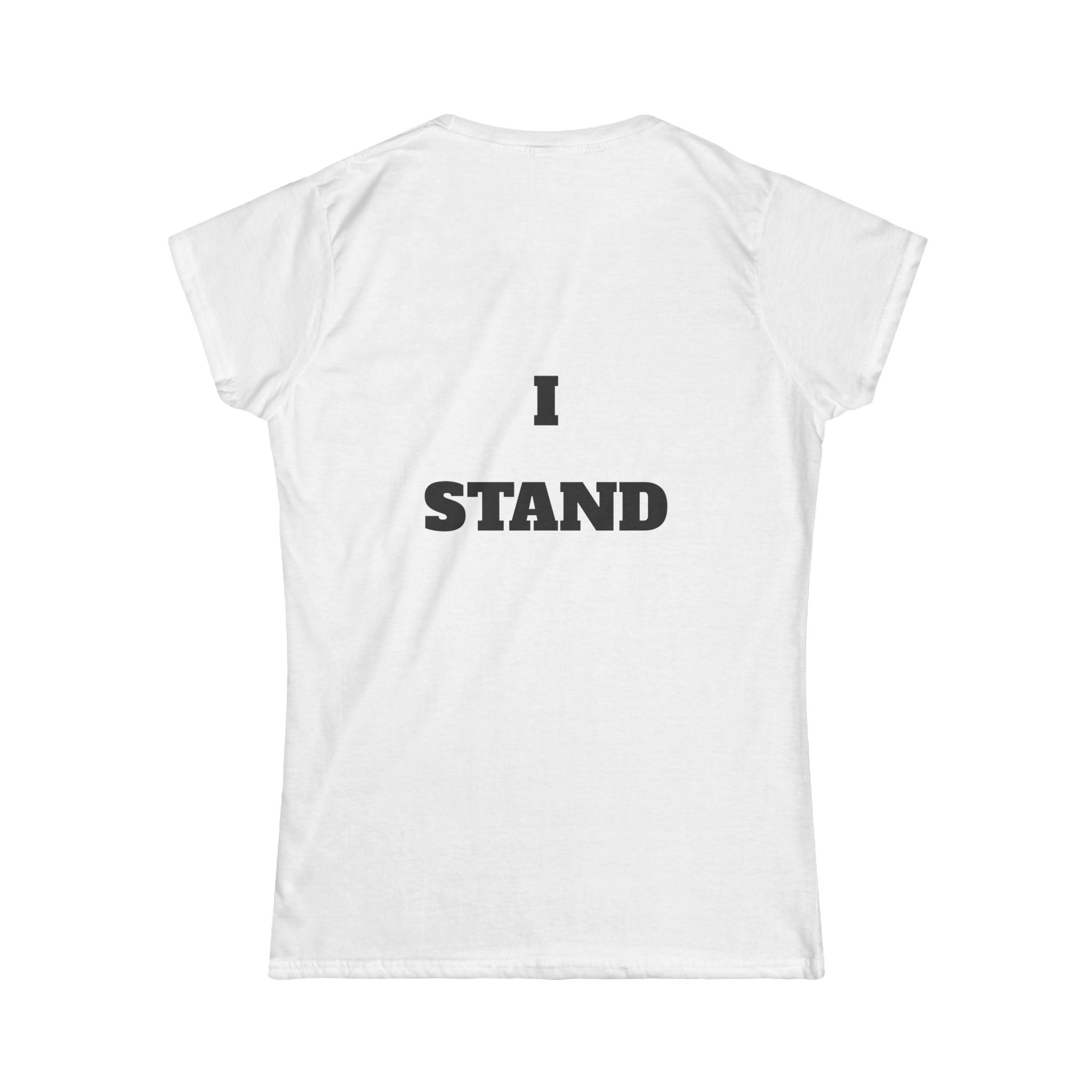 Christian Tee — "On Christ the Solid Rock" Women's Faith T-Shirt (I Stand)