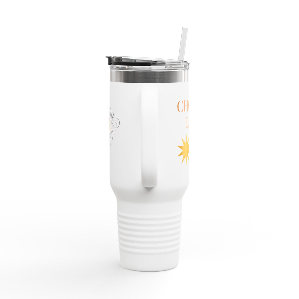40oz Insulated Travel Mug — “Choose Life” Inspirational Tumbler