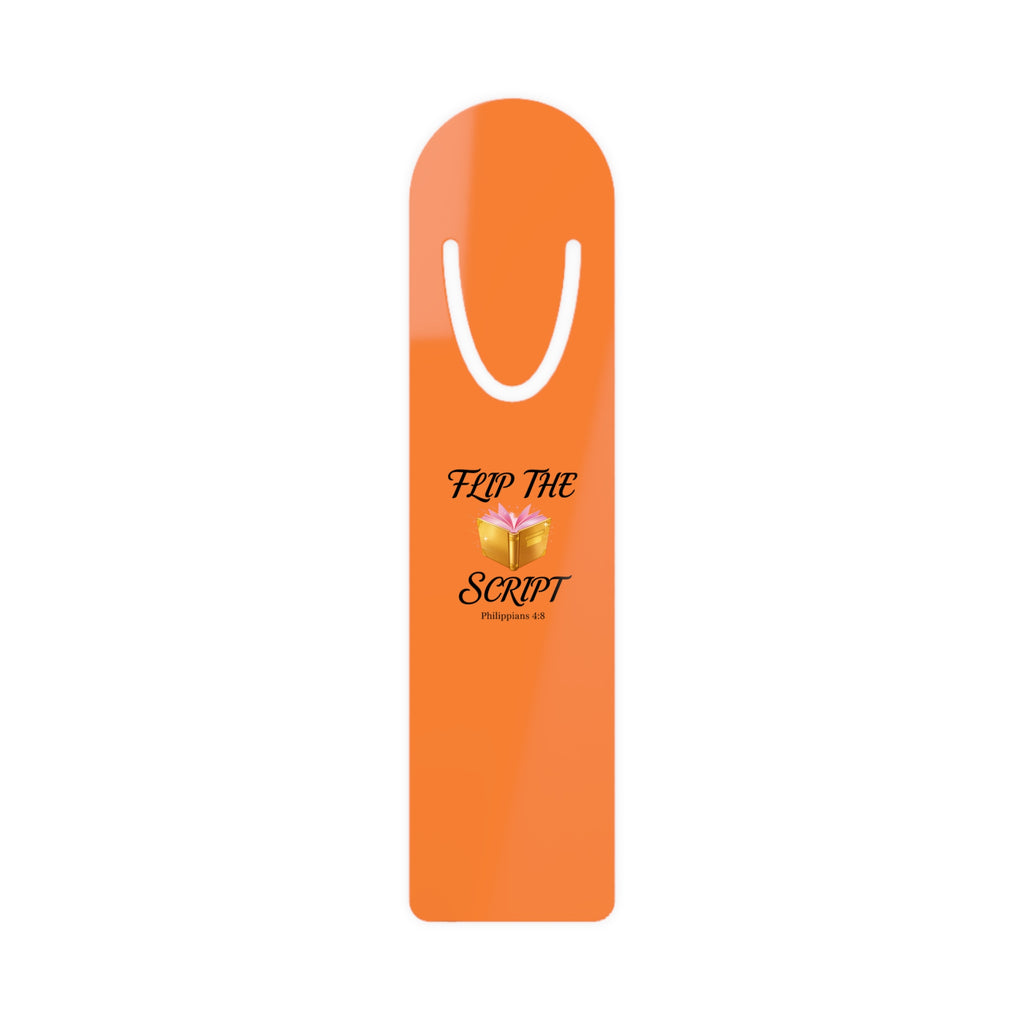 Inspirational bookmark with Flip The Script motivational quote, perfect for daily encouragement while reading
