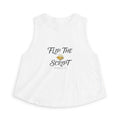 Flip The Script inspirational women's crop tank top - motivational fitness wear